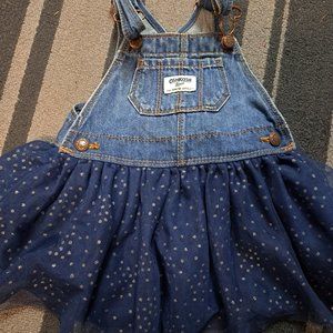 Osh Kosh Denim Overall Dress Size 12-18 months